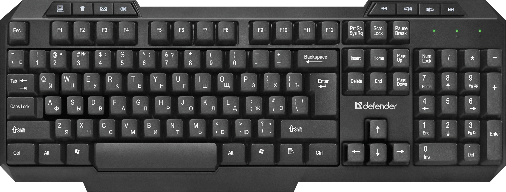 Клавиатура Defender Element HB-435, black, беспроводная, USB  (45435)