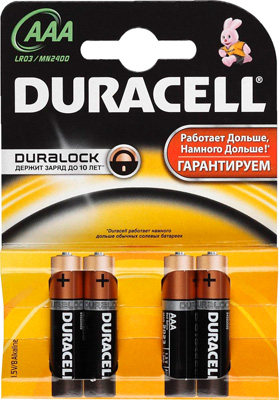 Батарейка AAA LR03 Duracell BL-4 (4 шт. блистер)