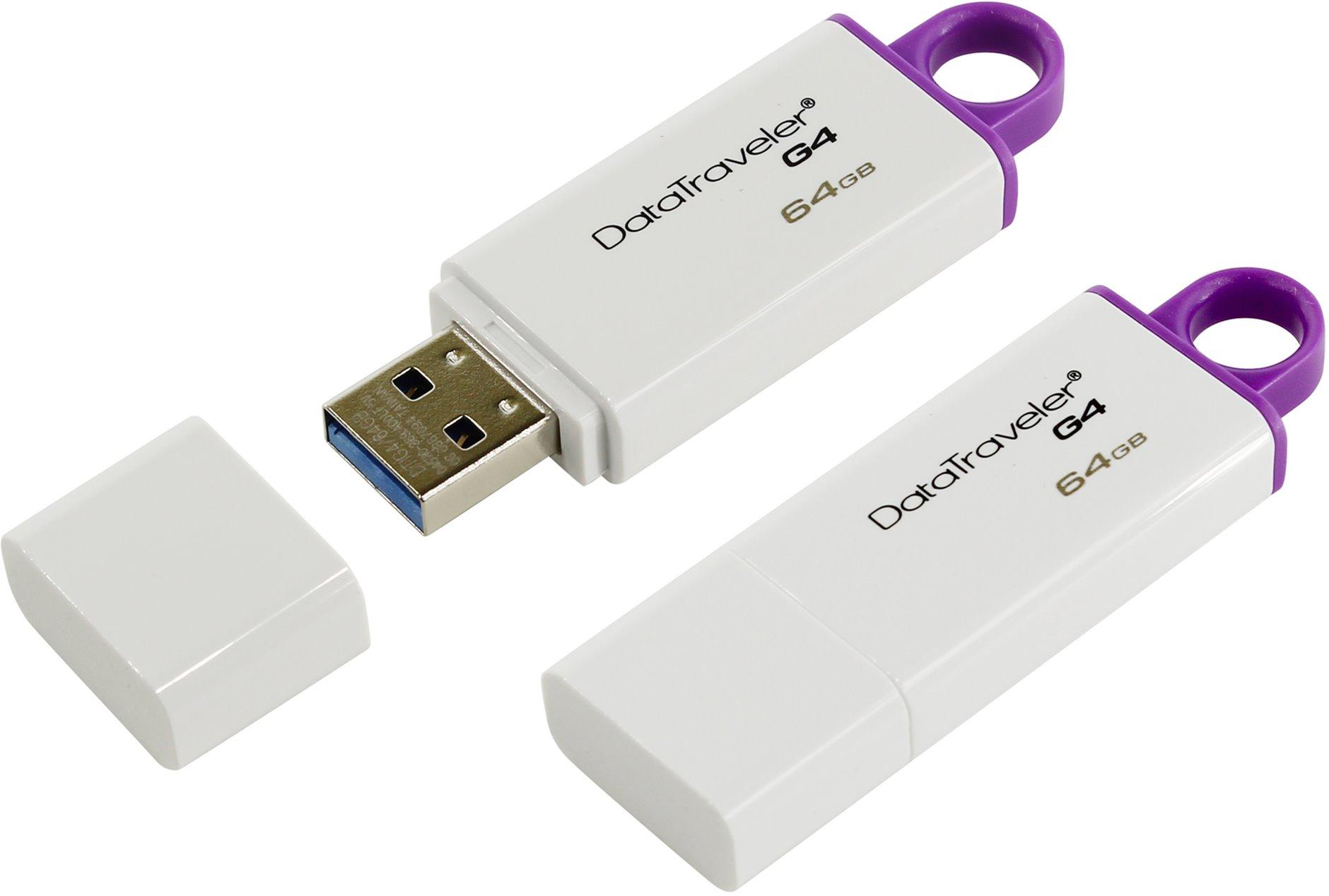 Флэшдрайв 64Gb KINGSTON DataTraveler G4 USB 3.0  (DTIG4/64GB)