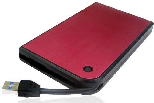 Внешний бокс для 2.5HDD SATA AgeStar 3UB2A14 USB3.0, алюминий, красный  (3UB2A14-RED)