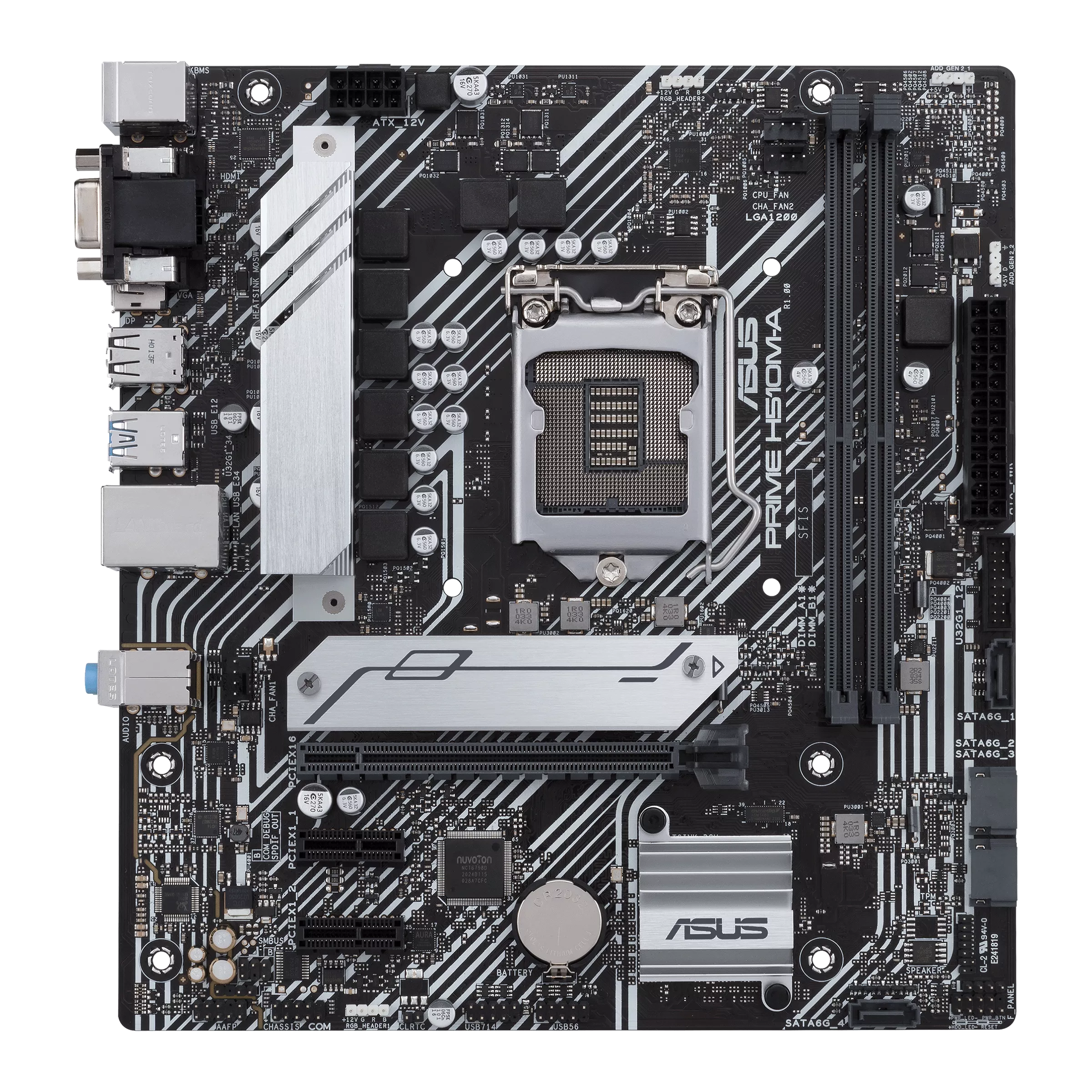 Материнская плата ASUS PRIME H510M-A Socket1200/iH510/DDR4/PCI-Ex16/D-Sub+HDMI+DP/SATA3/M.2/USB 3.2/mATX