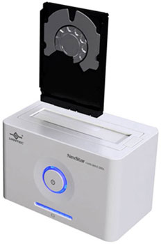 Док-станция для 2.5HDD + 3.5HDD SATA Vantec NST-D100SU-BK USB2.0 + eSATA, blue led, up to 1Tb, black