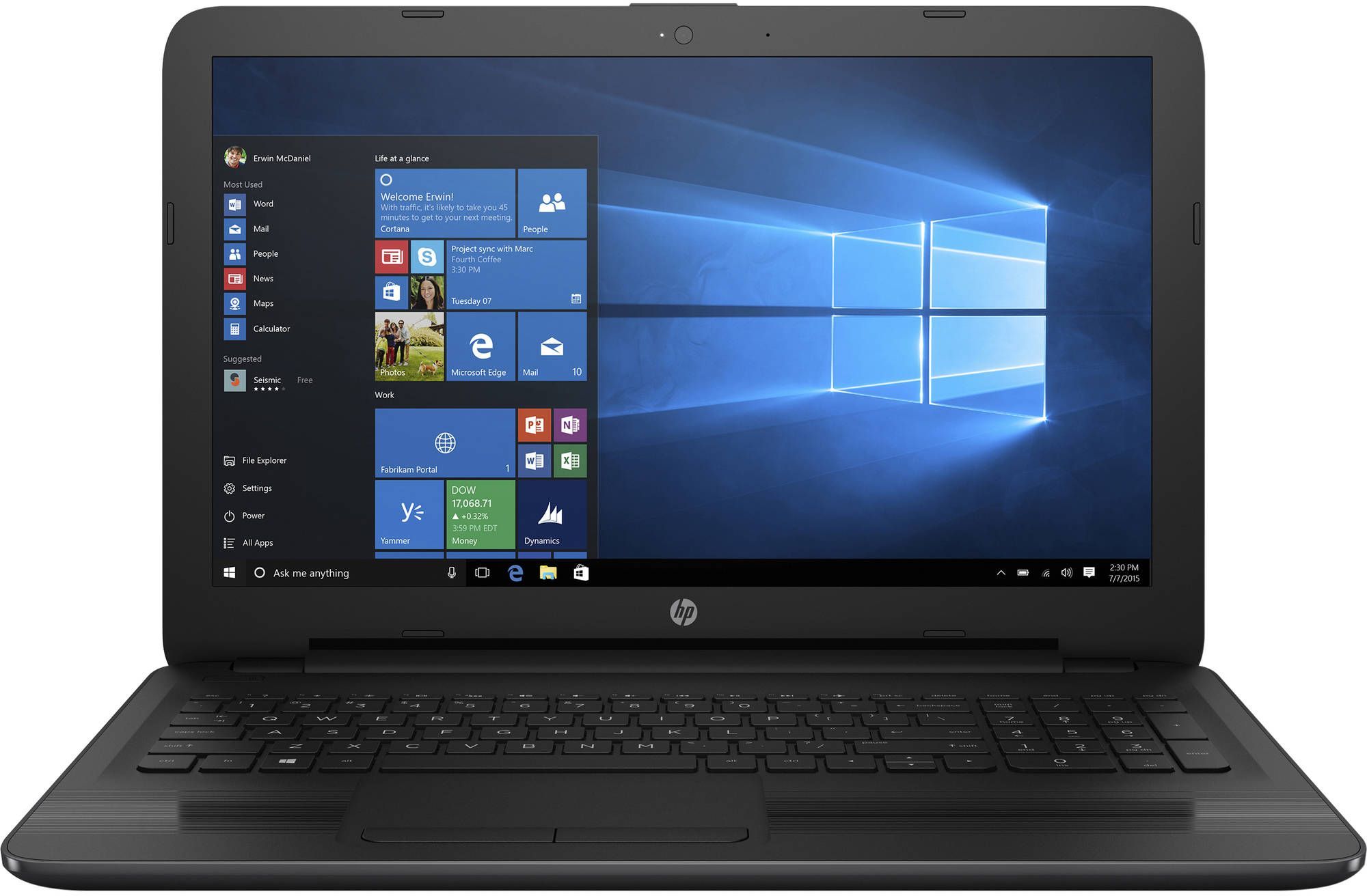 Ноутбук HP 15-ay522ur Intel Celeron N3060/4096Mb/500Gb/15.6 HD/WiFi/BT/Windows 10  (X4L65EA)