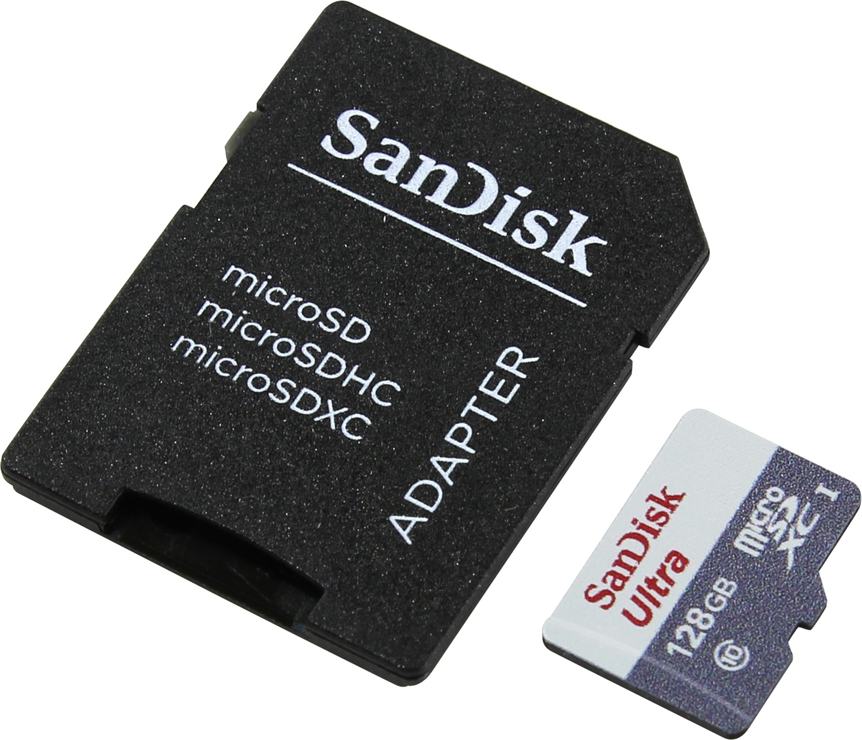 Карта памяти MicroSDXC 128Gb SanDisk (class 10) UHS-I (+adapter)  (SDSQUNS-128G-GN6TA)