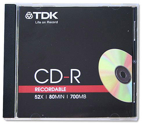 Диск CD-R TDK, 80min, 700Mb