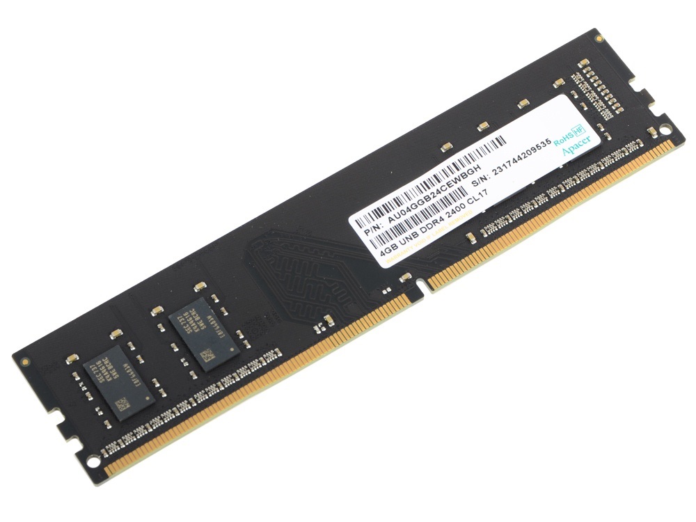 Память DDR4 4Gb PC4-19200, 2400MHz Apacer  (EL.04G2T.LFH)