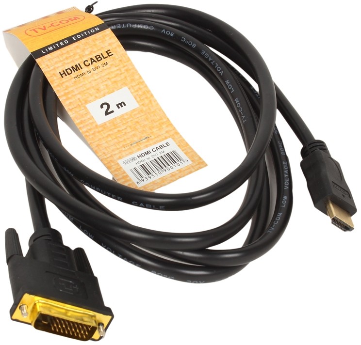 Кабель HDMI-DVI dual link TV-COM 2.0м  (LCG135E-2M)