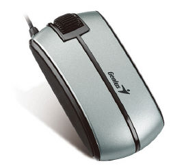 Мышь Genius Traveler 330, mini, slim,  оптическая, 1200dpi, USB,  silver, 3 кнопки