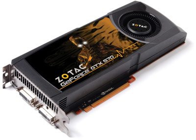 Видеокарта 1280Mb/PCI-E/ZOTAC GeForce GTX570 [DDR5]  (ZT-50201-10P/ZT-50203-10M)