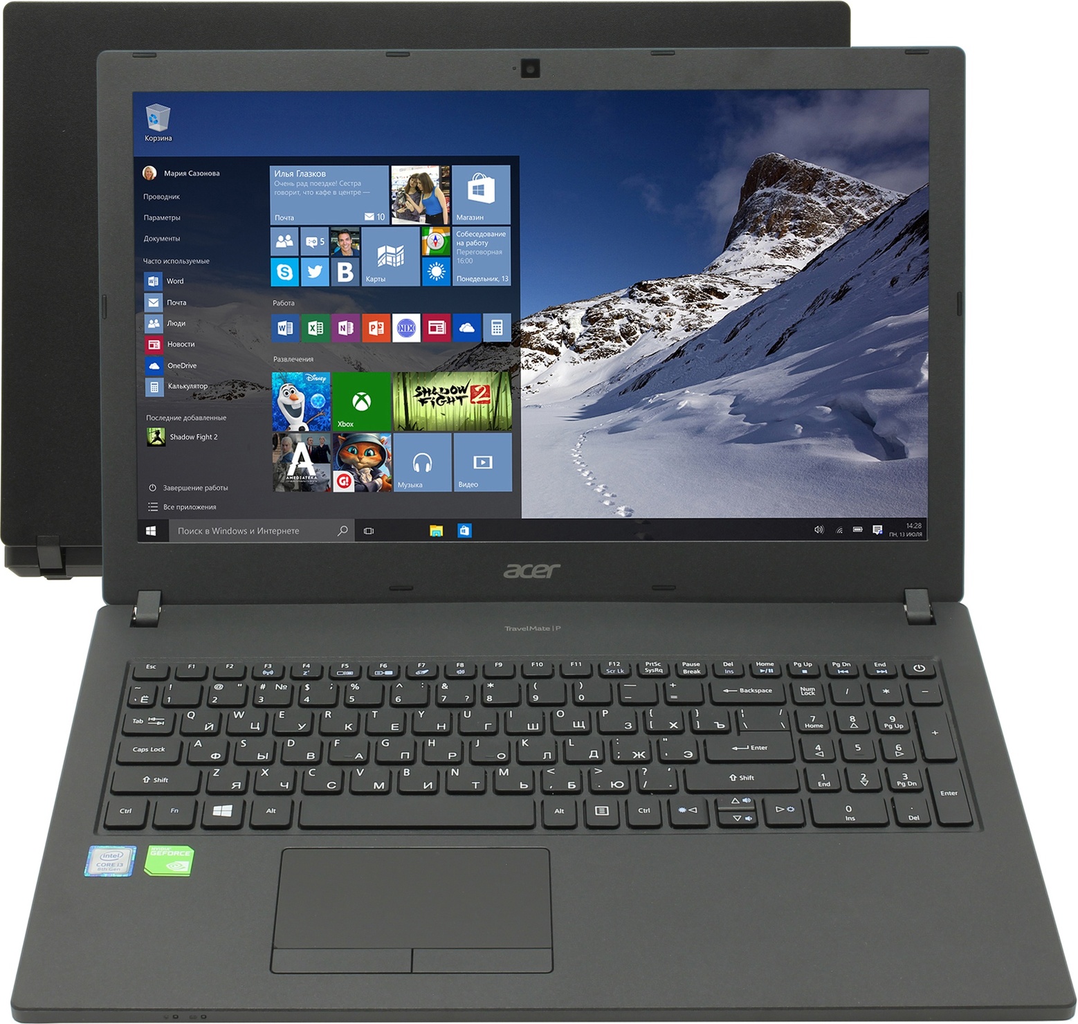 Ноутбук Acer TravelMate TMP2510-G2-MG-35T9 Intel Core i3-8130U/4096Mb/500Gb/15.6 HD/MX130 2Gb/BT/Windows 10™ (black) (NX.VGXER.009)