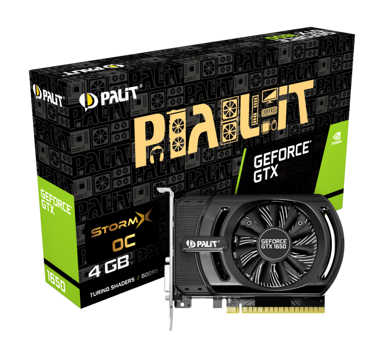 Видеокарта Palit 4Gb/PCI-E NVIDIA GeForce GTX 1650 StormX OC [GDDR5]  (NE51650S06G1-1170F)