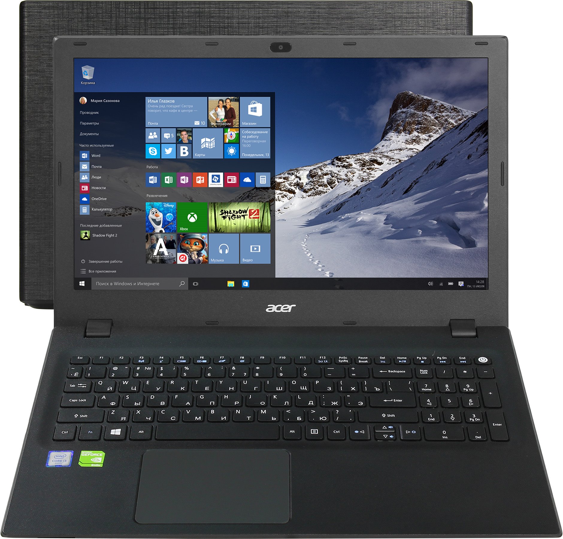 Ноутбук Acer Extensa EX2520G-35L2 Intel Core i3-6006U/4096Mb/500Gb/15.6 HD/GT940M 2Gb/DVD-RW/WiFi/BT/Windows 10™  (NX.EFDER.011)