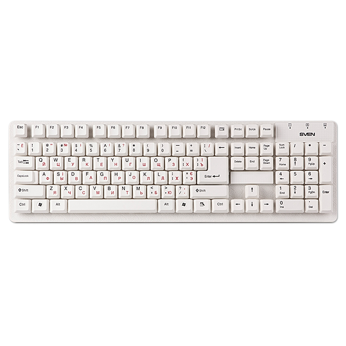 Клавиатура SVEN Standard 301 USB, white  (SV-03100301UW)