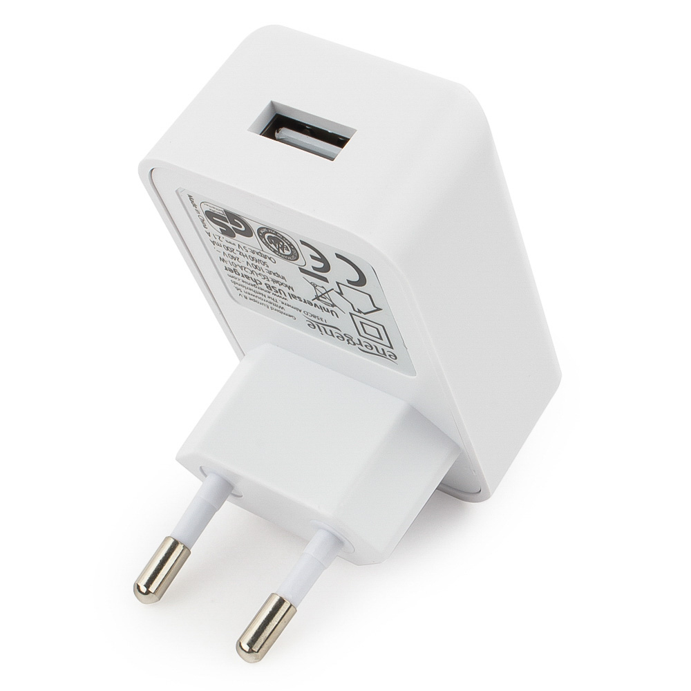 Зарядное устройство сетевое Energenie EG-UC2A-01 5V USB 1 порт, 2.1A, белый