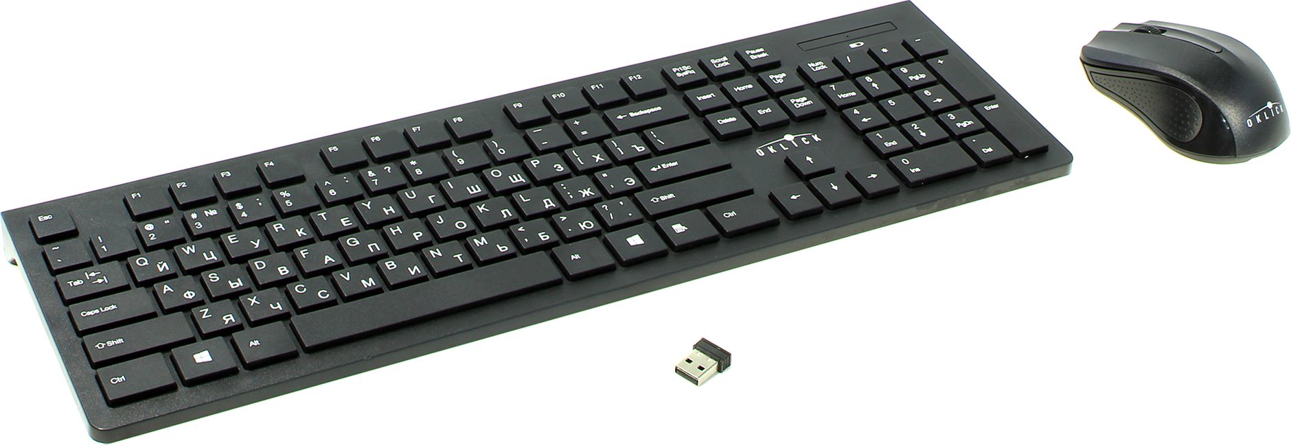 Клавиатура + мышь Oklick 250M Black беспроводные