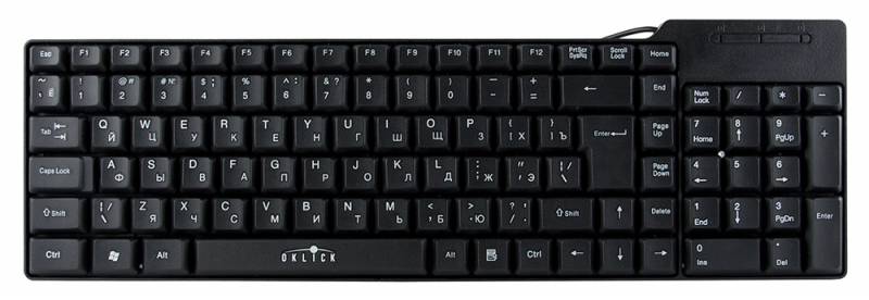 Клавиатура Oklick 190M black, USB