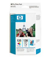 Комплект HP Q7876HE (картридж НР №135 (7мл), фотокартридж НР №138 (13 мл)+120л. фотобумаги НР)