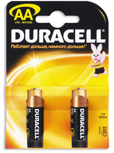 Батарейка AA LR6 Duracell BL-2 (2 шт. блистер)