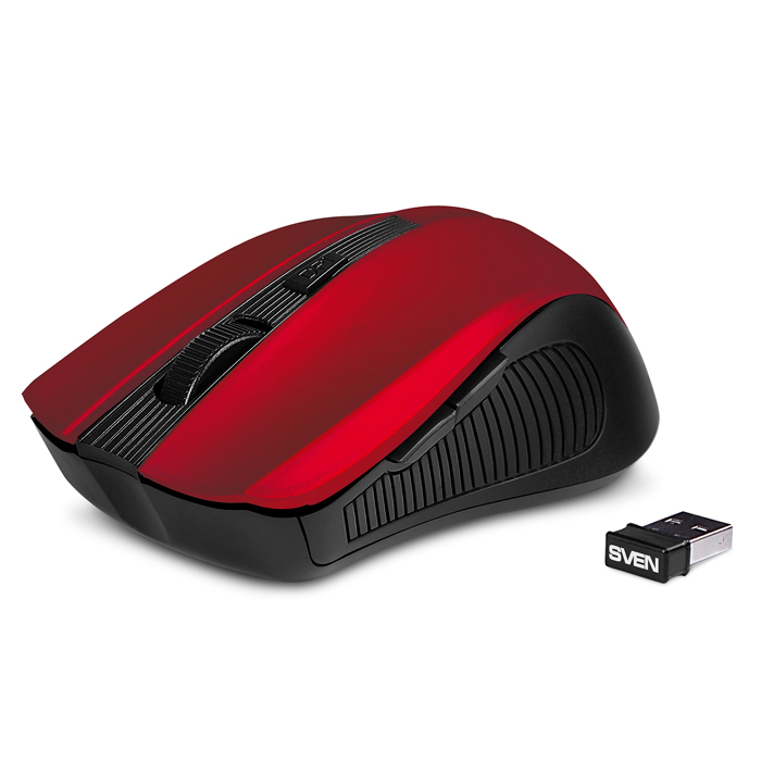 Мышь SVEN RX-345 Wireless, беспроводная, red, USB