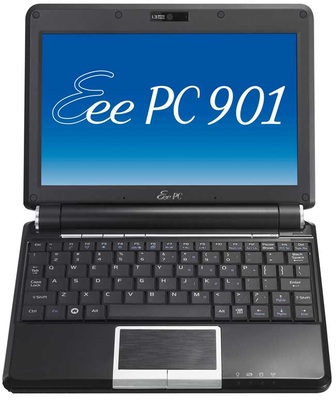 Ноутбук ASUS EEE PC 901 Atom N270/1024Mb/SSD 12Gb/8.9 WSVGA/WiFi/Windows XP  (BLACK)