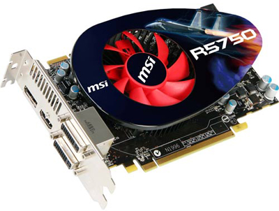 Видеокарта 1024Mb/PCI-E/Microstar R5750-PM2D1G ATi Radeon HD5750 [DDR5]