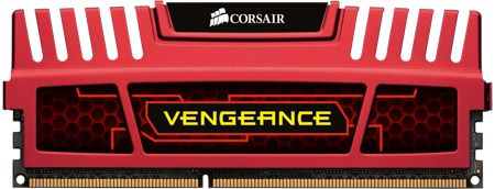 Память DDR3 8Gb PC3-12800, 1600MHz (2x4Gb) Corsair Vengeance, Red (8-8-8-24)  (CMZ8GX3M2A1600C8R)
