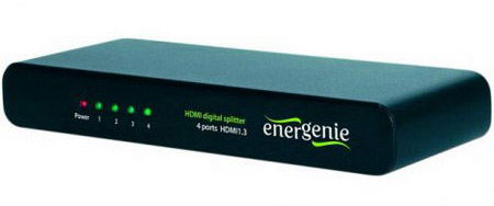 Разветвитель HDMI EnerGenie HD19F/2x19F, 1 компьютер - 4 монитора  (DSP-HDMI-41)