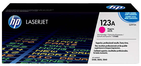 Тонер-картридж HP №123A пурпурный  (Q3973A)
