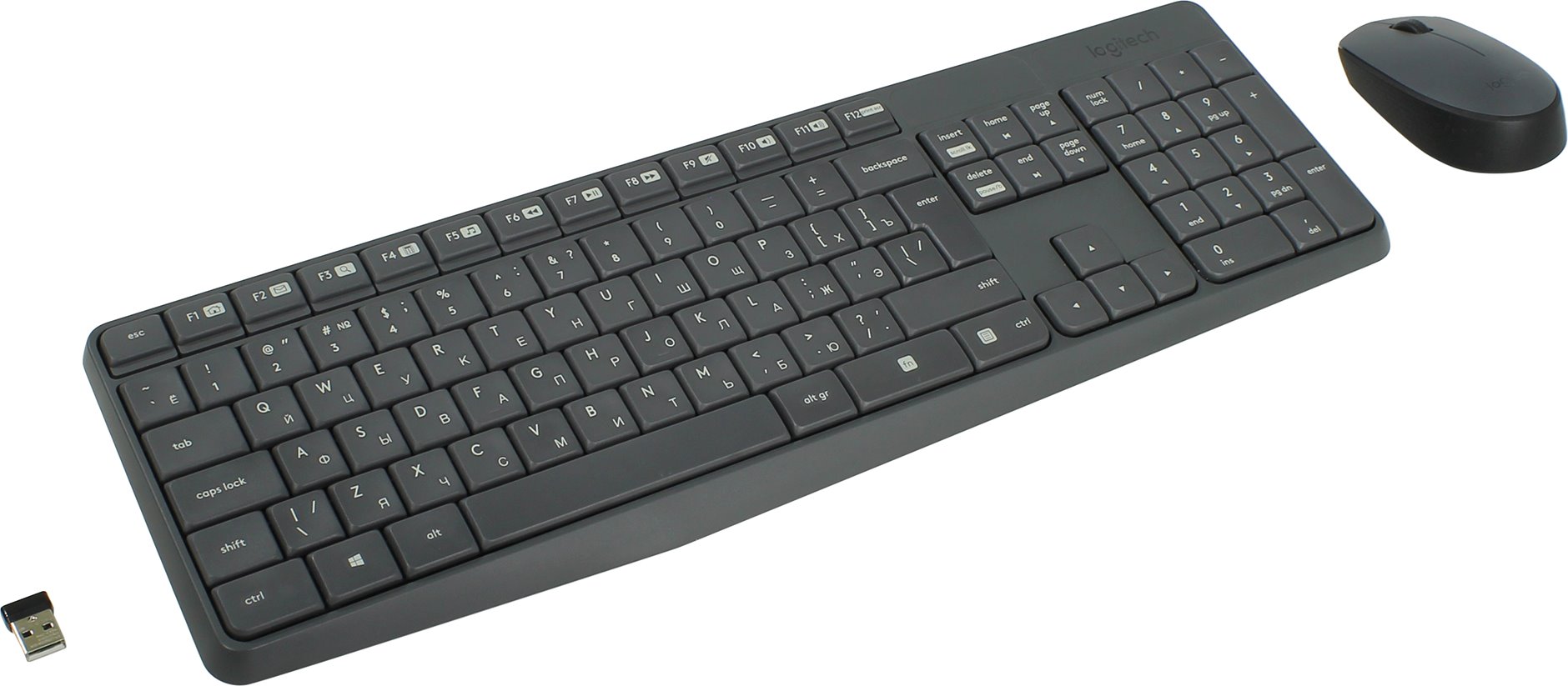 Клавиатура + мышь Logitech Wireless Combo MK235 беспроводные, USB  (920-007948)