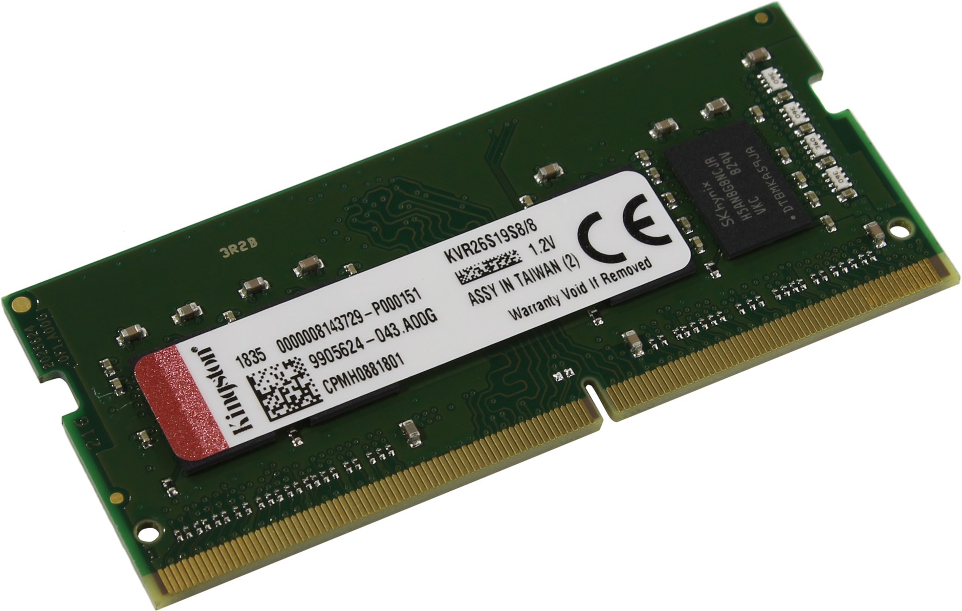 Память SODIMM/DDR4 8Gb PC-21300, 2666MHz Kingston  (KVR26S19S8/8)