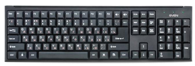 Клавиатура SVEN Standard 303 black, USB  (SV-03100303UB)