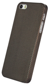 Чехол Ginzzu GC-C501Z Carbon Real, Накладка для iPhone 5/5S, Graphite