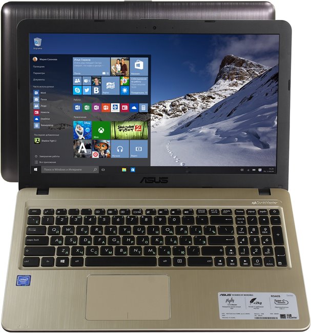 Ноутбук ASUS R540SA-XX587T Intel Celeron N3060/2048Mb/500Gb/15.6 HD/WiFi/BT/Windows 10 (black) (90NB0B31-M15980)