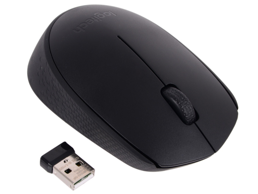 Мышь Logitech B170 оптическая беспроводная USB, черный  (910-004798)