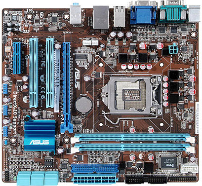 Материнская плата ASUS P7H55-M LE Socket1156/iH55/DDR III/PCI-Ex16/mATX