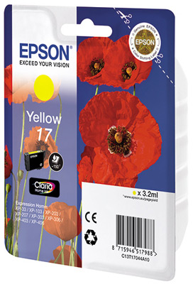 Картридж Epson 17 желтый  (C13T17044A10)