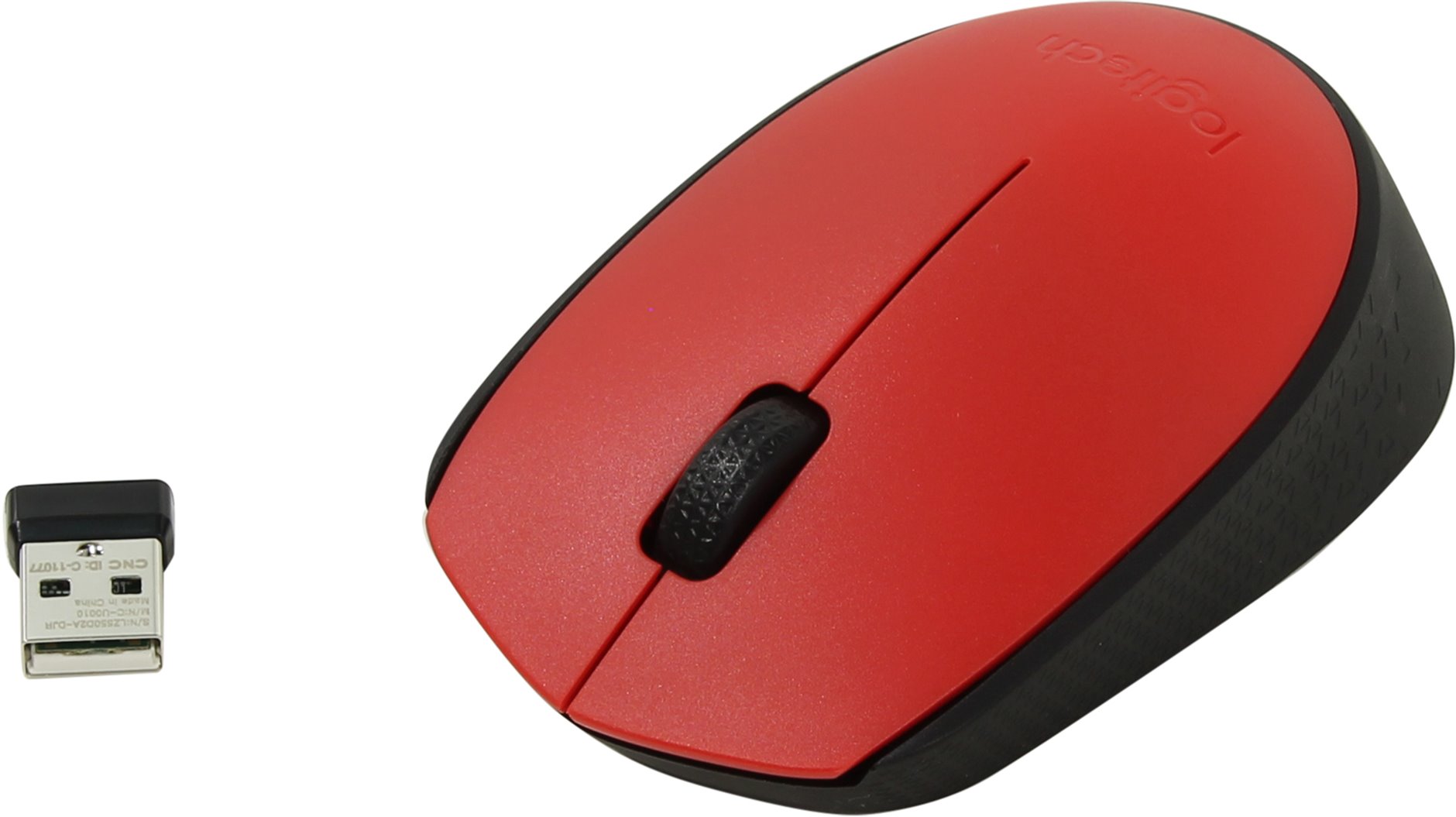 Мышь Logitech Wireless M171, красная  (910-004641)