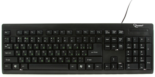 Клавиатура Gembird KB-8300U-BL-R, черная, USB