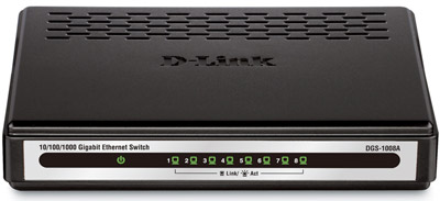 Коммутатор D-Link DGS-1008A Layer 2 unmanaged Gigabit Switch 8x10/100/1000 Mbps Ethernet ports