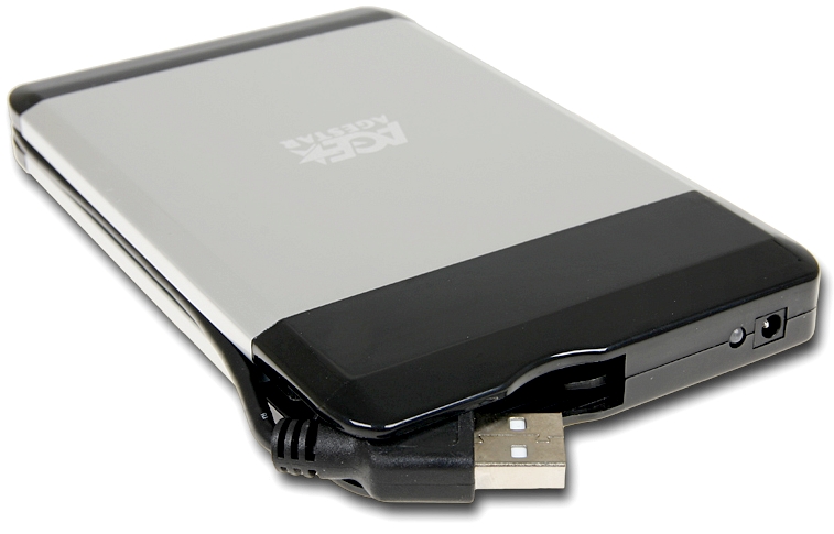 Внешний бокс для 2.5HDD SATA AgeStar SUB2A5 USB2.0, алюминий, серебристый  (SUB2A5)