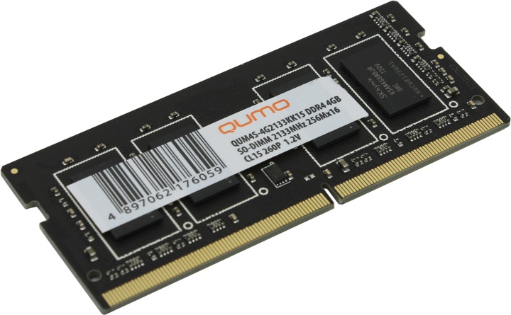Память SODIMM/DDR4 4Gb PC-17000, 2133MHz QUMO  (QUM4S-4G2133KK15)