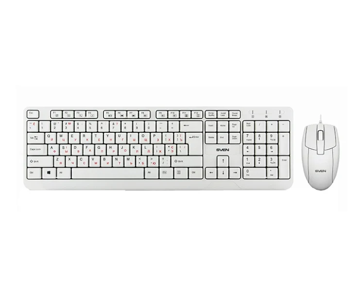 Клавиатура + мышь SVEN KB-S330C, white, USB  (SV-017217)