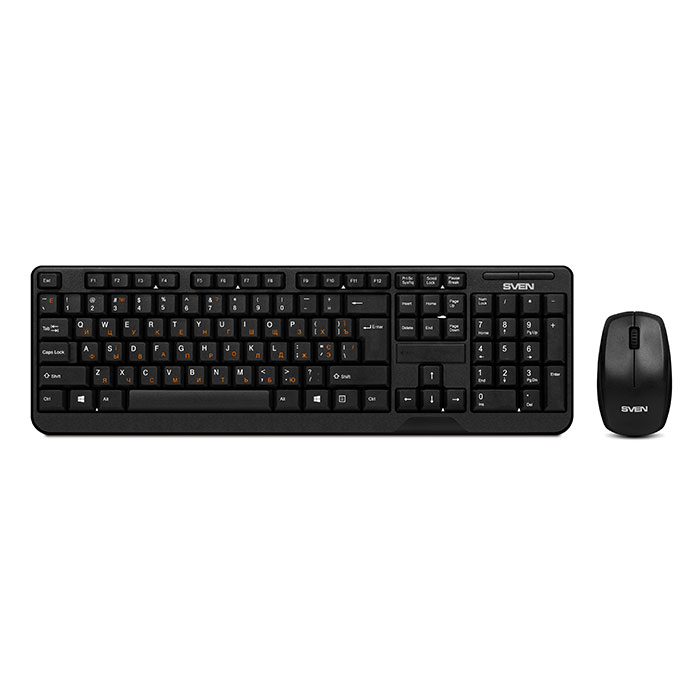 Клавиатура + мышь SVEN Comfort 3300 Wireless, black, USB  (SV-03103300WB)
