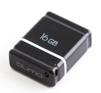Флэшдрайв 16Gb QUMO Nano Black, USB2.0  (QM16GUD-NANO-B)