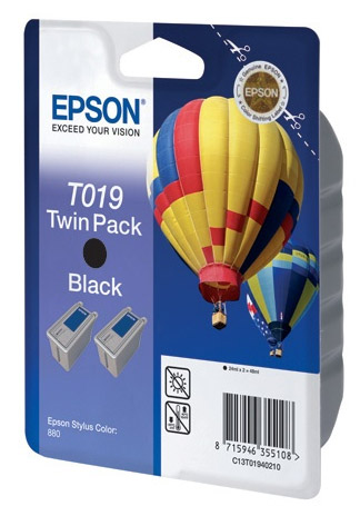 Картридж Epson T019 Twin Pack черный двойной  (C13T01940210)