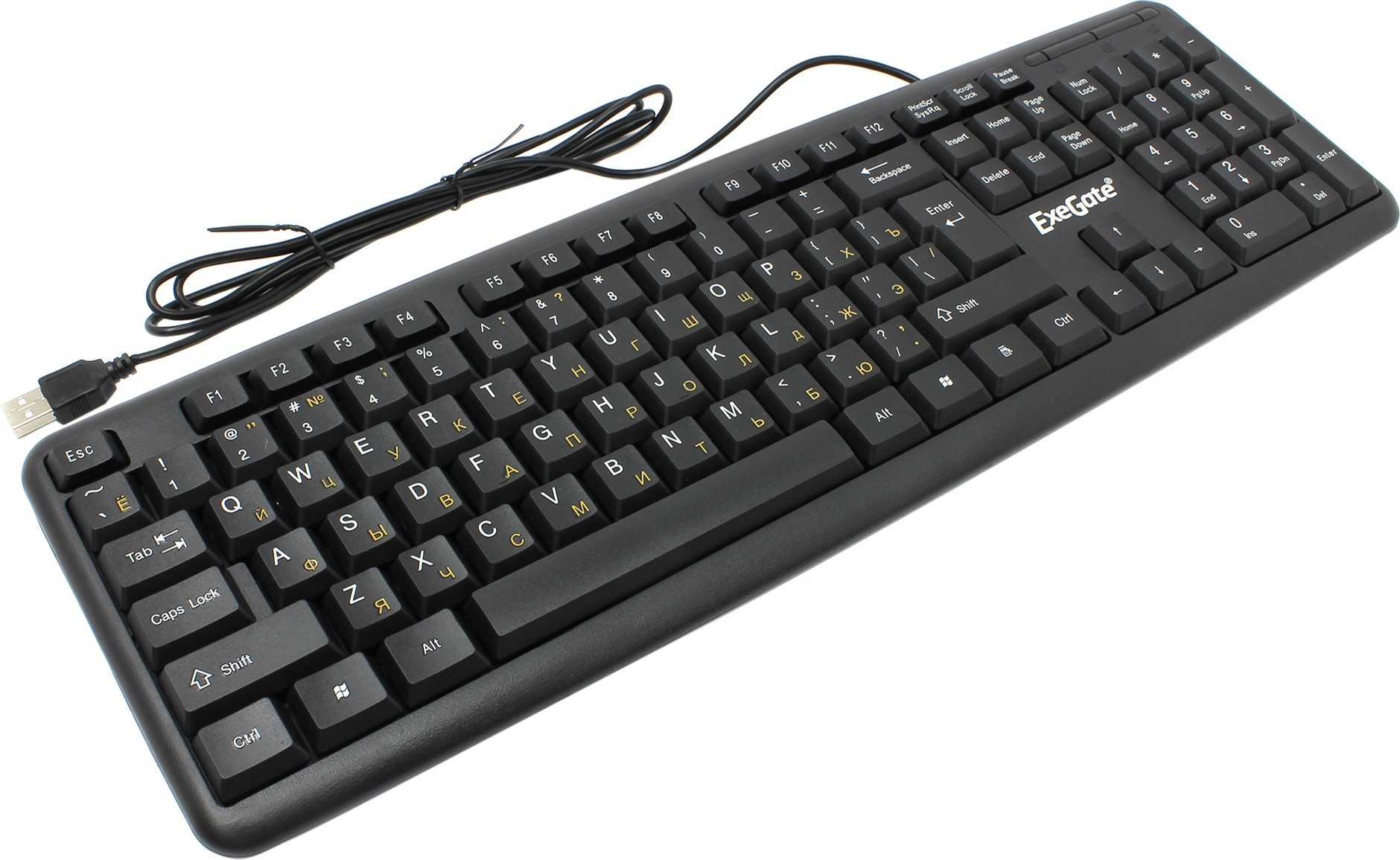 Клавиатура Exegate LY-331 черная, USB  (EX263905RUS)