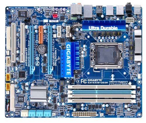 Материнская плата GIGABYTE GA-EX58-UD3R Socket1366/iX58/DDR III/2*PCI-Ex16/ATX