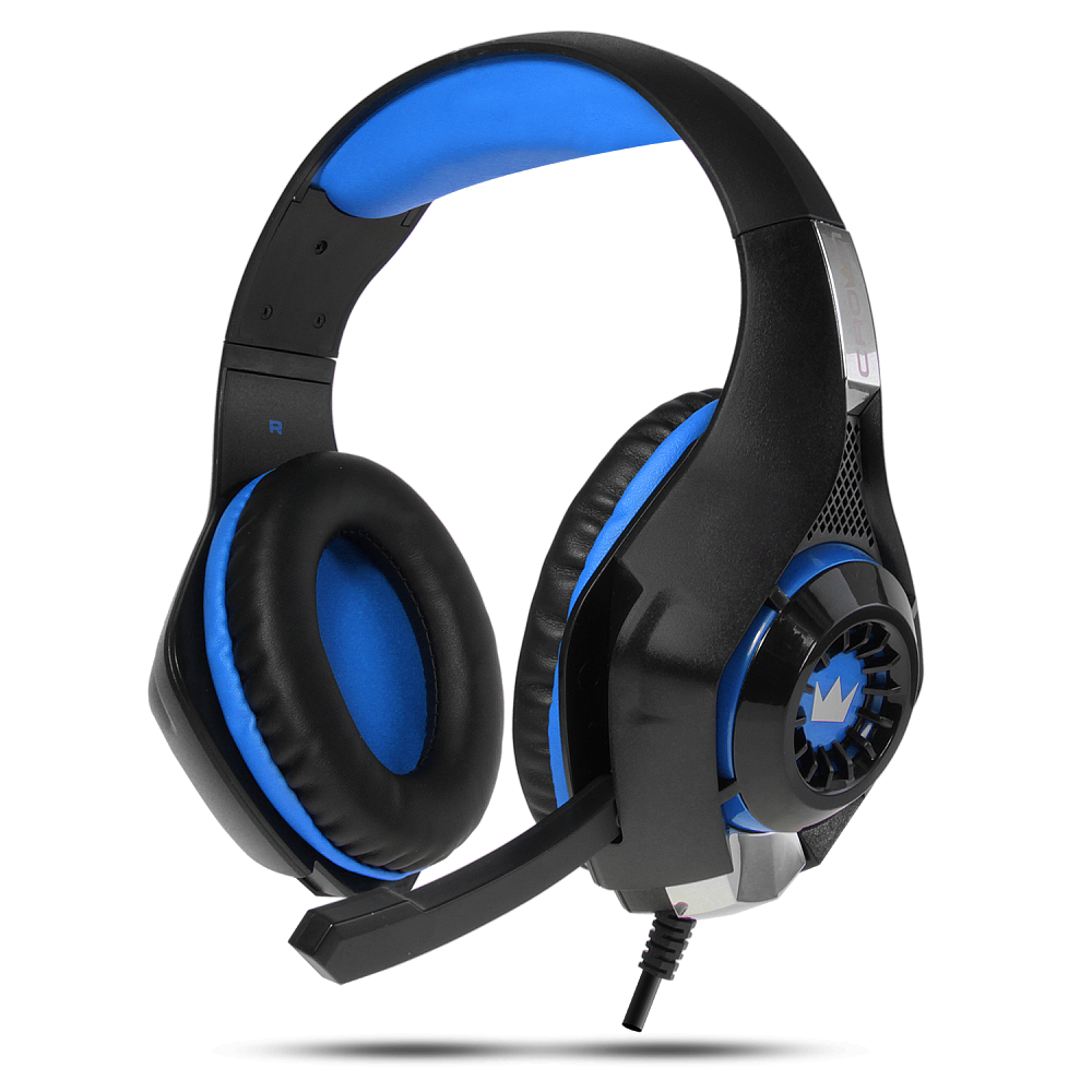 Наушники с микрофоном Crown CMGH-102T blue