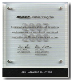 Microsoft - OEM Hardware Solutions (20.02.2007 - 29.02.2008)